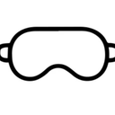 2 Pack Sleeping mask, White Biege