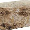 Napco Imports Indoor Outdoor Plant Succulent Herb Flower Pot 6 x 14 Inch Wood Oval Birch