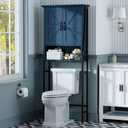 Over The Toilet Storage Cabinet, Over Toilet Bathroom Organizer with Doors Above Toilet Storage Cabinet Spacesaver Rack Behind Toilet Bathroom Organizer Over The Toilet Storage (Ultramarine)
