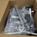 Narrow Walker Folding Upright Walker - with Removable Armrests, 450LBS Heavy Duty, Width & Height Adjustable Narrow Walkers for Seniors, Disabled, Bariatric