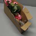 Artificial Geranium Fake Flowers for Outdoors Decoration, 6 Bundles Silk Geraniums Pink Flower UV Resistant Look Real Faux Plants for Outside Planter Front Door Garden Porch Patio Balcony Yard Home