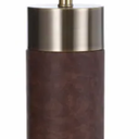 Stylecraft Natural Leather and Gold Table Lamp