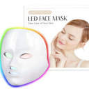 SDKWDH Red Light Photon Facial Mask with Remote Control, 7 Custom Modes with Infrared, Portable with Timer for Home Use