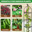 2-Pack 6.7FT Garden Obelisk Trellis for Climbing Plants,81Metal Plant Support Tower, Heavy Duty Thickened Tube, Rustproof Black Vine & Flower Stand for Outdoor Indoor Use