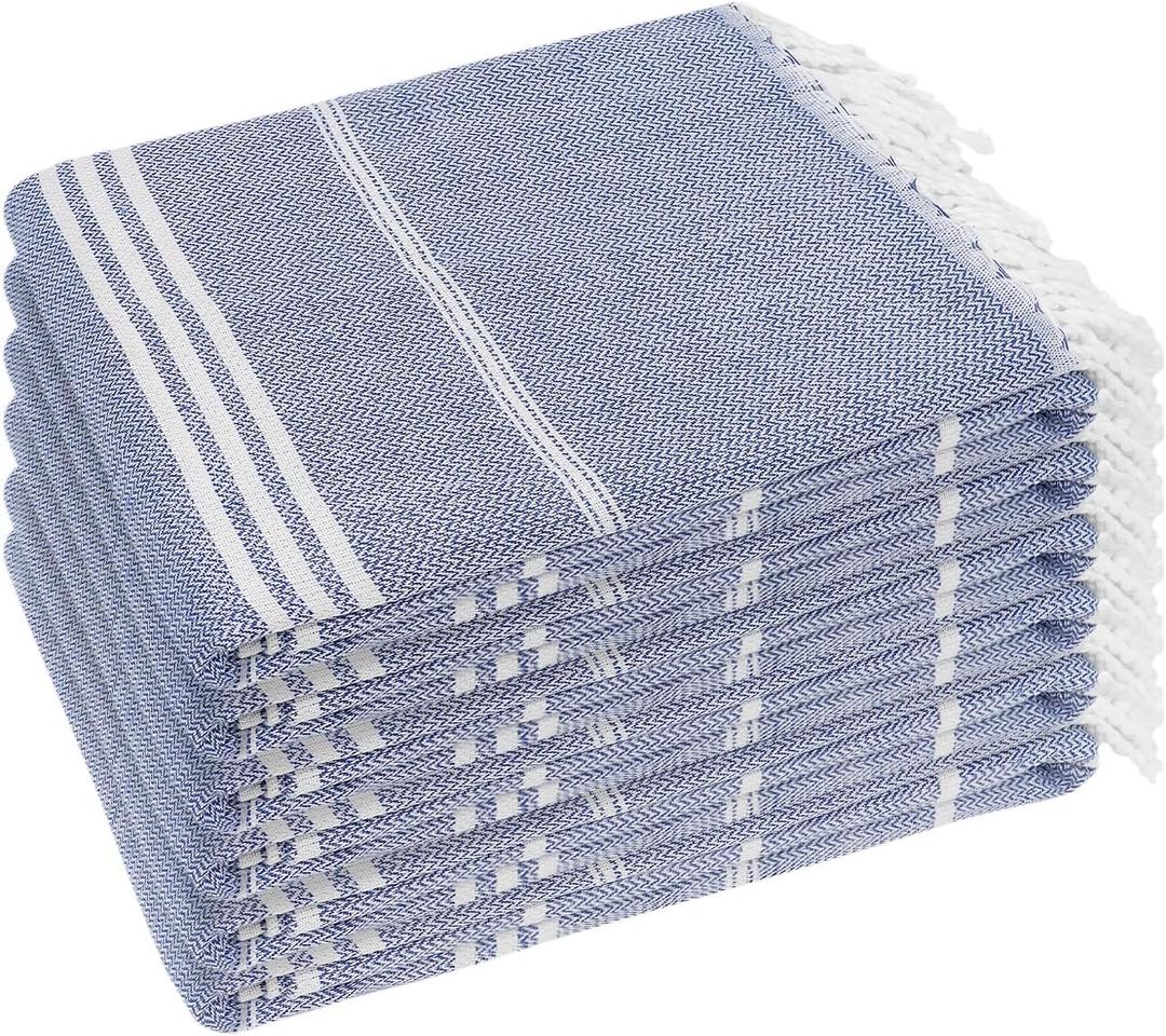 YSYJ Turkish Beach Towel 6 Pack Beach Towels 36"x71" Beach Towel Oversized Sand Free Turkish Towel Quick Dry Bath Towels Navy