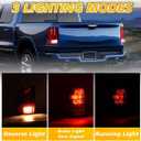 Rear Tail Light Assembly for 2009 2010 2011 2012 2013 2014 2015 2016 2017 2018 Dodge Ram 1500 2500 3500 - Includes Driver & Passenger Side, Halogen Bulbs