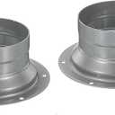 PATIKIL 3 Inch Duct Connector Flange, 2 Pack Metal Fitting Straight Pipe Flange Round Ventilation Air Duct for Heating Cooling Ventilation HVAC System