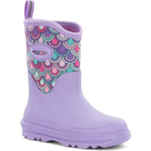 Western Chief Kids Traverse Neoprene Cold Weather Boots  Waterproof, Insulated, Warm, and Comfortable Winter Boots for Girls & Boys,  Kids Rubber Rain Boots with Fleece Lining (3 Little Kid, Lilac)