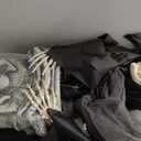 Haunted Hill Farm 3-Ft Rising Reaper with Tombstone, Halloween Accessory, Creepy Horror Movie Skeleton Prop, Spooky Occult Skull Dcor, Scary Indoor Party Decoration, Touch-Activated Lights & Sound