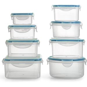 1790 Plastic Food Storage Containers with Lids for use in Freezer Safe Food Storage Container Set and Large Food Storage Containers with Lids (16 piece Food Containers)