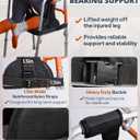 Walker Knee Sling, Adjustable Knee Rest with Padding for Surgery Recovery, Alternative to Crutches & Knee Scooters for Non Weight Bearing, Walker Accessories for Ankle/Foot Injuries