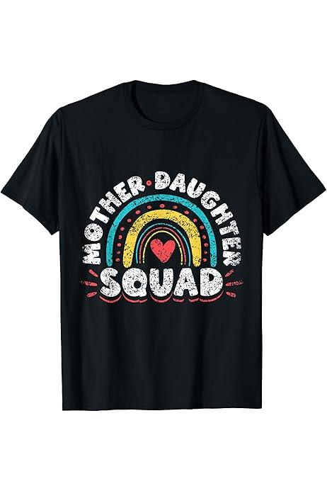 Mother Daughter Squad Women T-shirt Black Size S