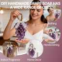 Grape Soap Making Kit DIY Grape Soap Mold, Craft Set with Reusable Silicone Molds, Jute Rope & Complete Supplies for Handmade Soap, Home Decor & Gifts Beginners Friendly Soap Making Kit