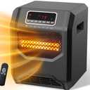 Infrared Space Heater 3 Mode 1500W Electric heater with 6 Quartz Infrared Element Child Lock Timer Remote for Indoor Use WEWARM