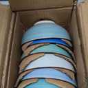 vancasso Bonita 27 Oz Cereal Bowls Set of 6, Blue Ceramic Bowls for Kitchen, 6 Inch Soup Bowls, Dishwasher & Microwave Safe (Cool Color)