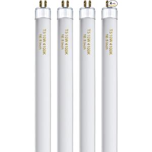 T5 10 Watt F10T5/CW Light Bulb 16" Under Cabinet Lights Cool White, T5 10W Fluorescent Bulb Compatible with Jasco,Philips, Sylvania Lighting Fixture, 900lm G5 Base, 4Pack