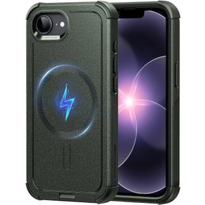 ESR for iPhone 17e Case, iPhone 16e Case, 23ft Military-Grade Drop Protection, MagSafe Accessories Compatible, Shock-Absorbing Rugged Cover, Cyber Series, Army Green