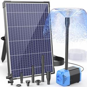 POPOSOAP Solar Water Pump, 12W Solar Fountain Pump 160GPH Flow Adjustable Solar Powered Water Pump with Dry-Run Protection for Fish Pond, Wildlife Garden, Ponds, Waterfall, Hydroponics