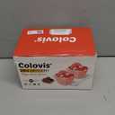 Colovis Mini Dessert Cups, 100 CT 2oz Clear Plastic Parfait Appetizer Cups with Spoons Mini Square Dessert Bowls for Serving, Tasting (100)