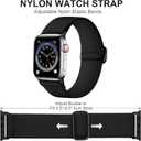 Adorve Stretchy Band Compatible with Apple Watch Bands Ultra 3/2/1 49mm 46mm 45mm 44mm 42mm 41mm 40mm 38mm Men Women, Soft Nylon Elastic Braided Strap for iWatch Series 11/10/9/8/7/6/5/4/3/SE/SE2/SE3