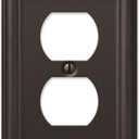 Amerelle 149DDB Chelsea Wallplate, 1 Duplex, Steel, Aged Bronze, 1-Pack