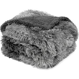 PetAmi Waterproof Dog Blanket for Couch, Bed & Furniture,Reversible Sherpa & Faux Fur Pet Blanket, Leakproof Blanket for Puppy Cat, Washable Soft Calming Pet Couch Protector (29x40, Tie-Dye Gray)
