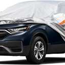 Kayme 6 Layers SUV Car Cover Custom Fit for Honda CRV CR-V (1995-2025), Waterproof All Weather for Automobiles,Rain Sun UV Protection.Silver