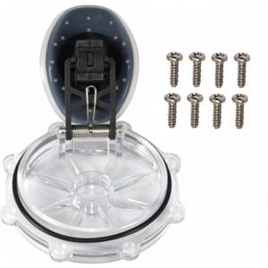 Replacement 263042Z 2-Way Pool Check Valve Cover with Flapper Assembly for 263042 Compatible 2" Check Valve Kit (Not for FullFLOXF 263060/263077) Durable Transparent Pool Valve Cover