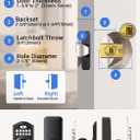 TEEHO TE003 Keyless Entry Keypad Door Lock with Handle, Electronic Digital Smart Locks for Front Door, Smart Door Knob with Code for Bedroom, Auto Lock, Passage Mode, Easy to Install, Matte Black