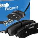 Bendix Priority1 CFC1332 Ceramic Front Brake Pads for Cadillac CTS 2014-2008, STS 2011-2009