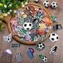 2 x HunnmingRe 72 Pcs Sports Iron on Patches Embroidered Football Baseball Soccer Basketball Patches Iron on Hat Patches Mixed Sport Appliques Sew on for Hat Backpack Pants Jeans Clothes DIY Crafts