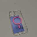 FNTCASE for iPhone 15-Plus Phone Case: for iPhone 14 Plus Case Magnetic Clear Military Shockproof Anti Yellowing Slim Phone Cover, Protective Rugged Case- 6.7 Inch, Hot Pink