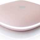 Mavoro LED Lighted Travel Makeup Mirror | 1x/10x Magnification | Rechargeable USB-C | Pocket & Purse Portable Lighted Travel Makeup Compact Mirror, Touch Sensor (Heavenly Pink)