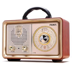PRUNUS J110 Radio Portable AM FM,Transistor Plug in Wall AC Power&Battery Powered&Rechargeable Radio for Emergency Use,Vintage Radios with Bluetooth, for Dad and Mom, Grandma