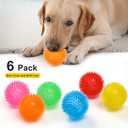 VITEVER 3.5 Squeaky Dog Toy Balls (6 Colors) Puppy Chew Toys for Teething, BPA Free Non-Toxic, Spikey Dog Balls for Medium, Large & Small Dogs, Durable Toys for Aggressive Chewers