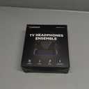 Wireless Headphones for TV Watching, TV Headphones with Transmitter Charging Base, Bluetooth V5.3, No Lip-Sync Delay, Clear Voice, Plug & Play, Comfortable, Gifts for Elderly/Seniors (Black)