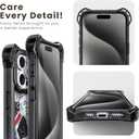 Sansunto Case for iPhone 15 Pro Max, Full Body Protection Ultra Impact [Compatible with Magsafe] Shockproof Slim Fit Protective Phone Case for Women & Men (Art Stone, for iPhone 15 Pro Max)