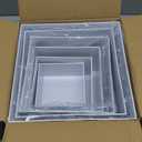 6 PCS Buffet Risers, Large Food Risers for Buffet Table, Display Stand Shelf for Party, Catering, Jewelry & Collectibles, White Acrylic Nesting Boxes for Food Display (10" 9" 8" 7" 6" 5")