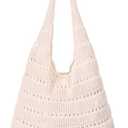 Sightor Crochet Tote Bag, Mesh Beach Bag Knit Summer Hobo Bag Vacation Boho Tote Bag for Women