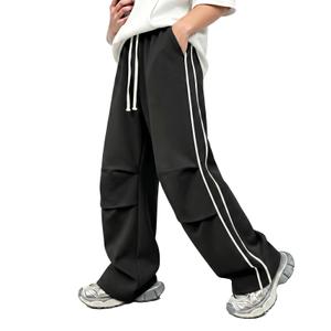 GINGTTO Mens Baggy Sweatpants Wide Leg Sweat Pants with Pockets Black XL (XL)