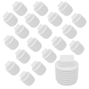 20Pack 1/2 Inch PVC Male Threaded Pipe End Cap SCH40 1/2" PVC NPT Male Cleanout End Cap Plug Adaptor for Plumbing Water Line