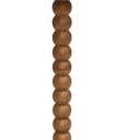 Masupu Round Side Table, Small End Table for Small Spaces, Pedestal Drink Table with Solid Wood Leg for Living Room, Bedroom, Corners(Rustic Brown)