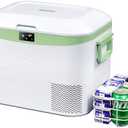 Megiu Car Refrigerator, Portable 12V Fridge 19 Qt (18 L) 12 Volt Freezer Compressor Cooler 12V/24V DC 110～240 V AC for Truck Van RV Camper SUV and Home Use -18℃~+15℃