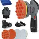 Buffer Polisher, 2*12V 2.0Ah Batteries Cordless Polisher, 6-Inch Dual Action Random Orbital Car Polisher, Mini polisher with 6 Variable Speed for Car Detailing Polishing Waxing