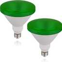 Par38 Green Light Bulb - 15W (100Watt Equivalent) - E26 Green Flood Lights 2 Pack, Party Decoration, Porch, Home Lighting, Holiday Lighting, Halloween, LED Light Bulb Outdoor Indoor