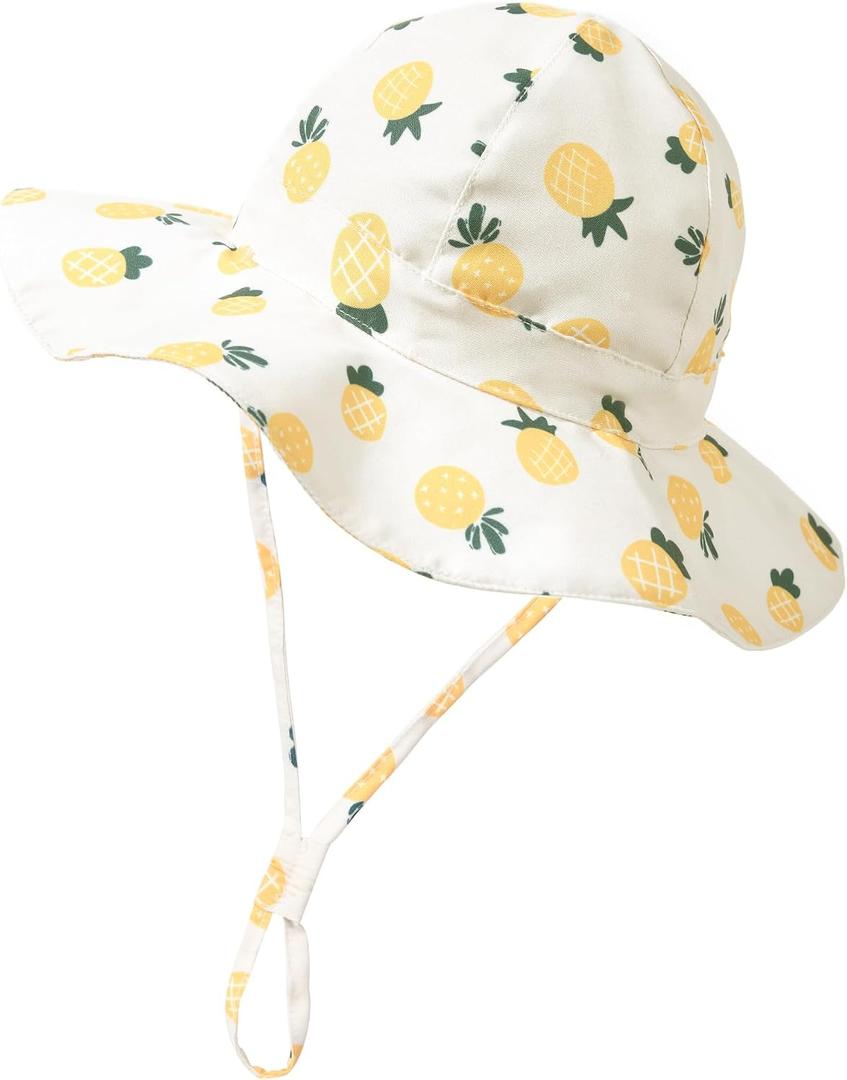 FURTALK Baby Girl Wide Brim Sun Hat with UPF 50+ Toddler Baby Sun Protection