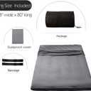 MAXYOYO Japanese Floor Futon Mattress King Size, Floor Ftuon for Adults, Roll Up Folding Mattress, Diamond Patterned Japanese Futon, Dark Grey