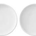 6 inch Matte Wihte Ceramic Plant Saucer (2 Pack)-Ceramic Drainage Tray for Plant Pot (White)
