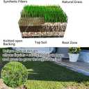 Hybrid Turf 6 ft. by 6.5 ft Artificial Turf Grass Patch Blends in with Natural Grass Outdoor Artificial Grass Turf Outdoor Rug Patio Lawn Decoration