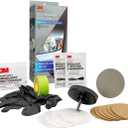 3M Ultra Headlight Restoration Kit, Contains Masking Tape, Light Sanding Discs, Wax Protectant and More, Use on Plastic Lenses Headlights, Taillights and More, Easy Heavy-Duty Restoration (39195)